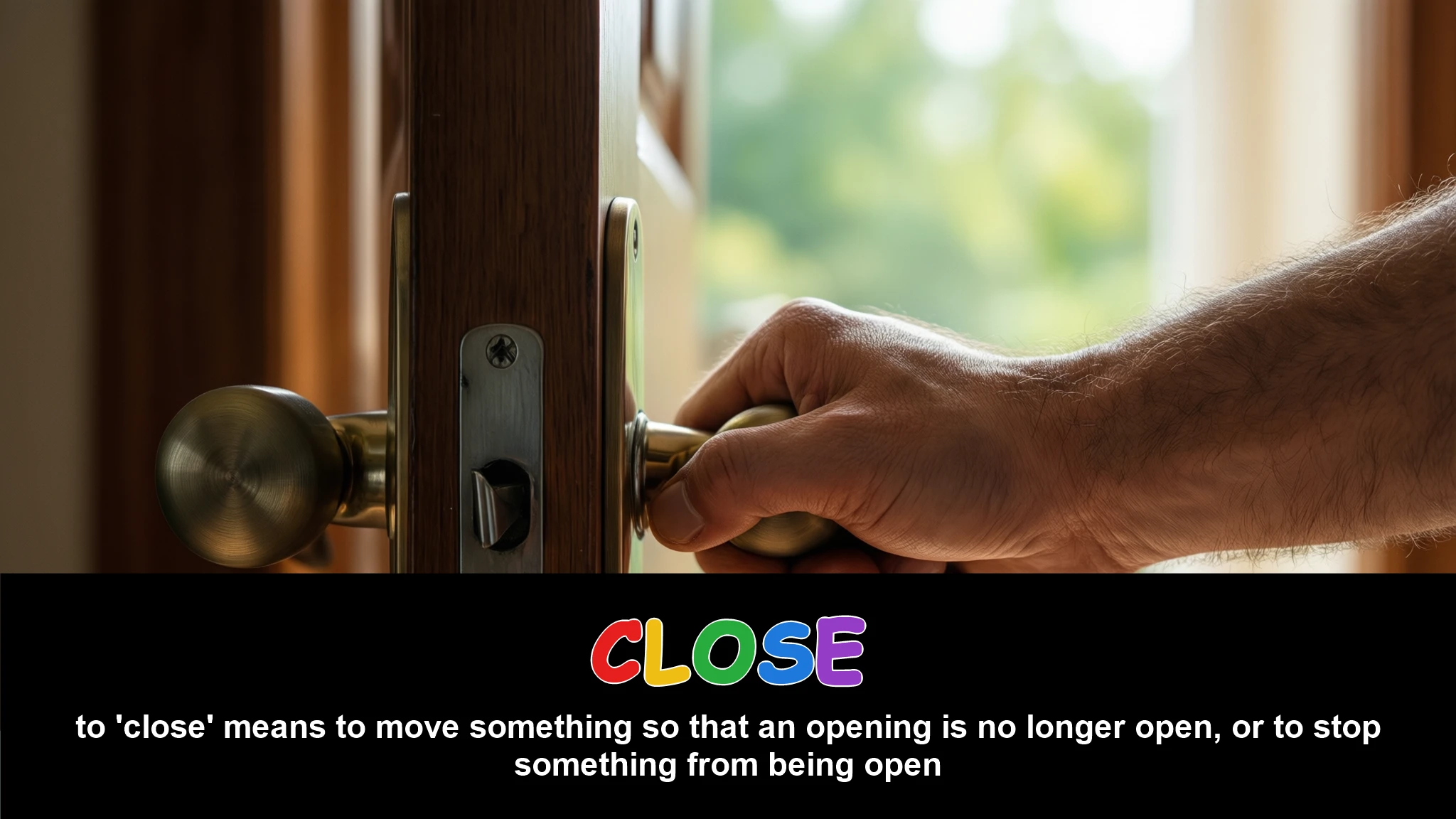 English Illustration for close